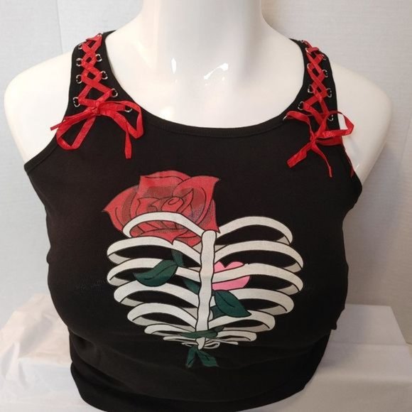 Hell Bunny Rib cage Top NWT - Size Small - Picture 1 of 7